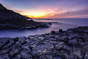 Volcanic Prints: Sunrise over the volcanic rock formations of Ghenh Da Dia bassalt rocks, Phu Yen, Vietnam