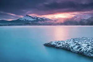 Range Prints: Sunrise from Windy Point with Mount Michener, Kootenay Plains, Alberta, Canada