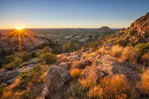 Sunrise over Wolwedans, NamibRand Nature Reserve, Namibia, Africa