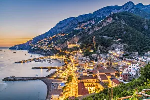 Duomo Gallery: Sunset in Amalfi, Amalfi coast, Campania, Italy