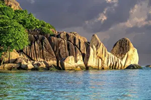 Sunset, Anse Source d'Argent, La Digue, Seychelles