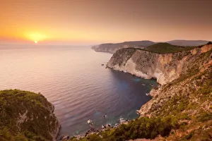 Sunset over Bay of Keri, Zante (Zakynthos), Ionian Islands, Greece
