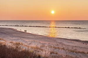Ahrenshoop Gallery: Sunset at the beach of Ahrenshoop, Mecklenburg-Western Pomerania, Baltic Sea, Northern Germany