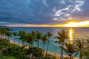 The Philippines Prints: Sunset and Beach, Boracay Island, Aklan Province, Western Visayas, Philippines