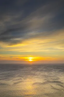 Sunset at Bedruthan Steps, Cornwall, England, UK