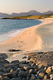 Scot Land Prints: Sunset on Borve beach, Isle of Harris, Hebrides, Scotland, UK