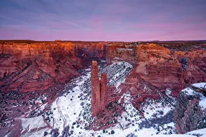 Sunset at Canyon de Chelly National Monument, Chinle, Arizona, USA