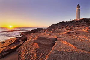 Southern Spain Prints: Sunset at Cape Trafalgar, Cadiz province, Costa de la Luz, Andalusia, Spain