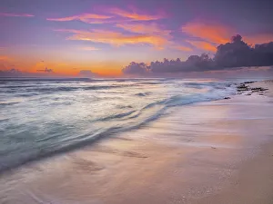 Surfers Beach Prints: Sunset on the Caribbean Sea at Consuelos Beach on Grand Cayman