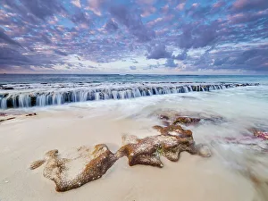 Surfers Beach Prints: Sunset on the Caribbean Sea at Consuelos Beach on Grand Cayman