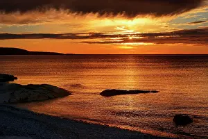 Atlantic Island Prints: Sunset on Chedabucto Bay (Atlantic Island) Fox Island Nova Scotia, Canada