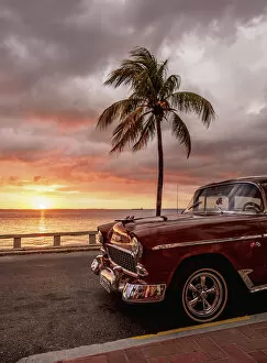 Images Dated 16th January 2020: Sunset over Cienfuegos Bay, La Punta, Cienfuegos, Cienfuegos Province, Cuba