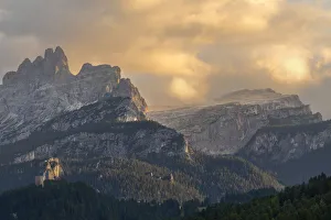 Sunset from Cortina d Ampezzo. Belluno district, Veneto, Italy