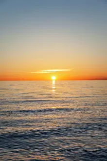 Symmetrical Prints: Sunset at Darss West Beach, Mecklenburg-Western Pomerania