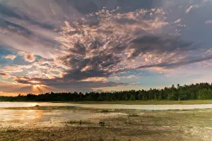 Bruce Peninsula Prints: Sunset at Dorcas Bay on Lake Huron in Bruce Peninsula National Park, Ontario, Canada