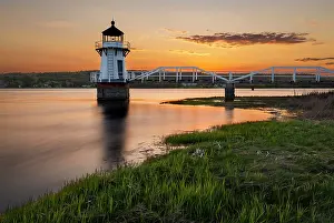 Doubling Point Prints: Sunset at Doubling Point Lighthouse, Arrowsic, Maine, USA