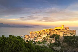 sunset in Gaeta city. Europe, Italy, Lazio, Latina province, Gaeta