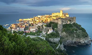 Sunset on Gaeta. Europe, Italy, Lazio, Gaeta, Latina province