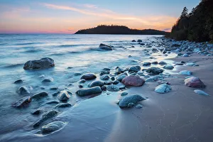 Boulders Prints: Sunset at Gargantua Harbour on Lake Superior, Ontario, Canada