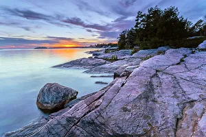 Evening Light Prints: Sunset on Georgian Bay in Killbear Provincial Park, Ontario, Canada