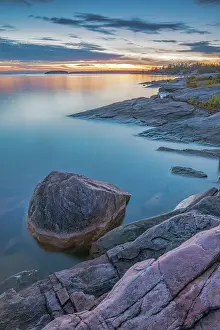 Provincial Park Prints: Sunset on Georgian Bay on Lake Huron at Killbear Provincial Park, Ontario, Canada