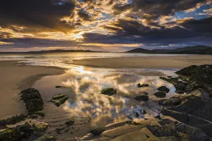 Sunset Over Horgabost Beach, Isle of Harris, Outer Hebrides, Scotland