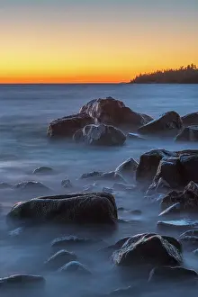 Lakeshores Prints: Sunset at Katherine Cove, Lake Superior Provincial Park, Ontario, Canada