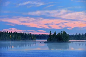 Longlac Prints: Sunset on Klotz Lake Longlac, Ontario, Canada