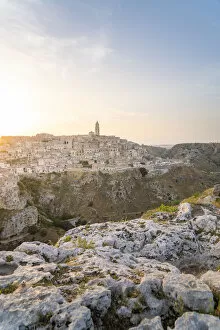 Images Dated 16th October 2019: Sunset from La Murgia Belvedere, Matera, Basilicata, Italy