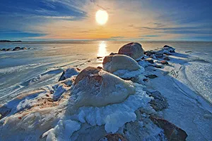 Sunset on Lake Winnipeg at Hillside Beach, , Manitoba, Canada