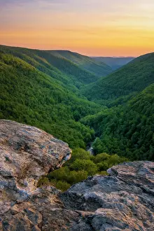 Davis Prints: Sunset from Lindy Point, Blackwater Falls State Park, West Virginia, USA