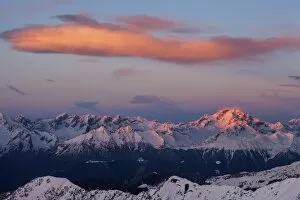 Images Dated 25th January 2016: Sunset on the Masino group at Disgrazia peak, Lombardy, Italy
