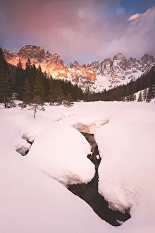 Mountainscapes Prints: Sunset on the Pale di San Martino, Val Venegia, Trento province, Trentino Alto Adige