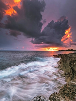 James Prints: Sunset at Pedro St. James on Grand Cayman, Cayman Islands, British West Indies