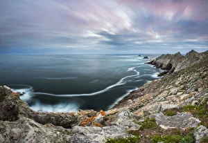 Pointe Du Raz Prints: Sunset at Pointe du Raz, Plogoff, Finistare, Brittany, France, Western Europe