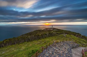 Staircase Prints: Sunset at Ponta Dos Rosais Lighthouse, Rosais, Velas, Sao Jorge, Azores, Portugal