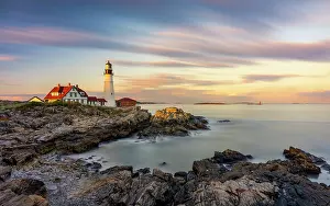 Michael Blanchette Prints: Sunset from Portland Head Light, Cape Elizabeth, Maine, USA