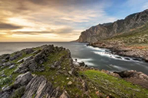Sunset in Punta Libeccio, Marettimo, Egadi island, Trapani, Sicily, Italy, Europe