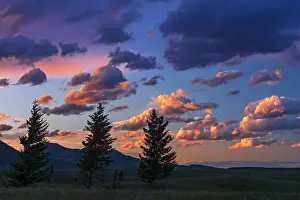 Sunrise Sunset Prints: Sunset on the Red Rock Parkway Waterton Lakes National Park, Alberta, Canada