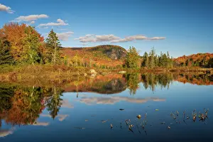 Q3 2025 Prints: Sunset reflection on Turtlehead Pond, Green Mountains, Marshfield, Vermont, USA