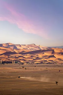 Mark Square Prints: Sunset, Sahara desert, Morocco