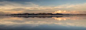 Sunset over the Salar de Uyuni, Southern Altiplano, Bolivia