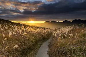 Autumnal Prints: Sunset at Soni Highlands, East Nara Prefecture, Japan