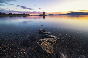 Tide Prints: Sunset at Stalker Castle, Loch Laich