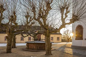 Rhine Main Prints: Sunset on the terrace of Bad Homburg Castle, Taunus, Hesse, Germany