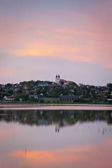 Abbey Church Gallery: Sunset over Tihany, Tihany Peninsula, Hungary