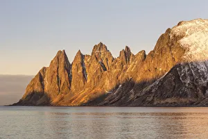 Fiord Prints: Sunset at Tungeneset, Berg, Senja, Norway, Europe