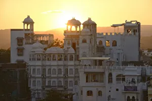 Sunset in Udaipur, Rajasthan, India, Asia