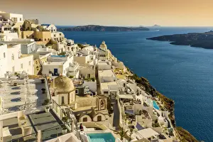 Sunset view, Fira, Santorini, South Aegean, Greece