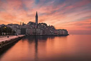 Bell Tower Collection: Sunset view of Rovinj - Rovigno, Istria, Croatia